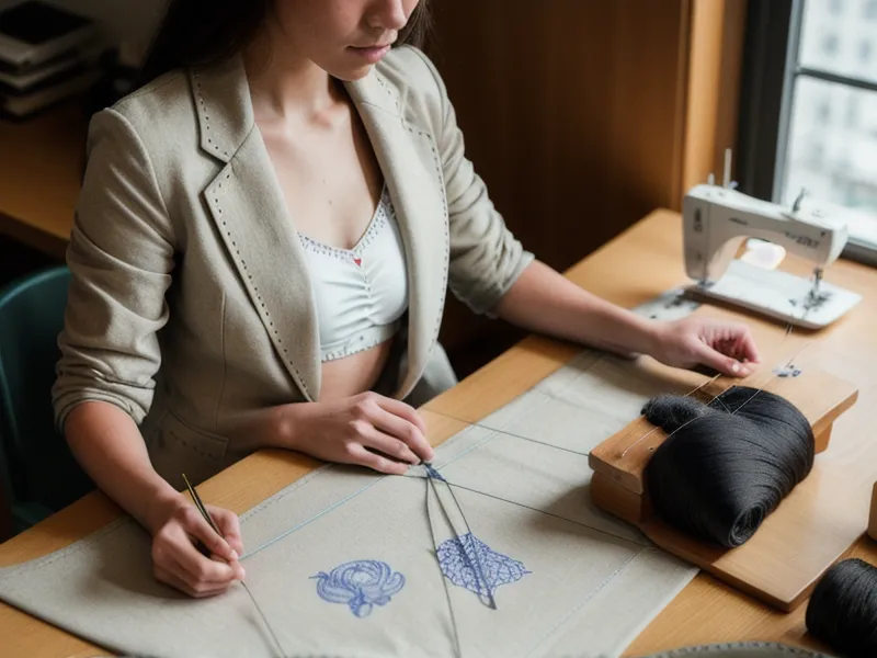 Picado de solapas a mano en sastrería artesanal: acabado sastre en chaqueta de lana