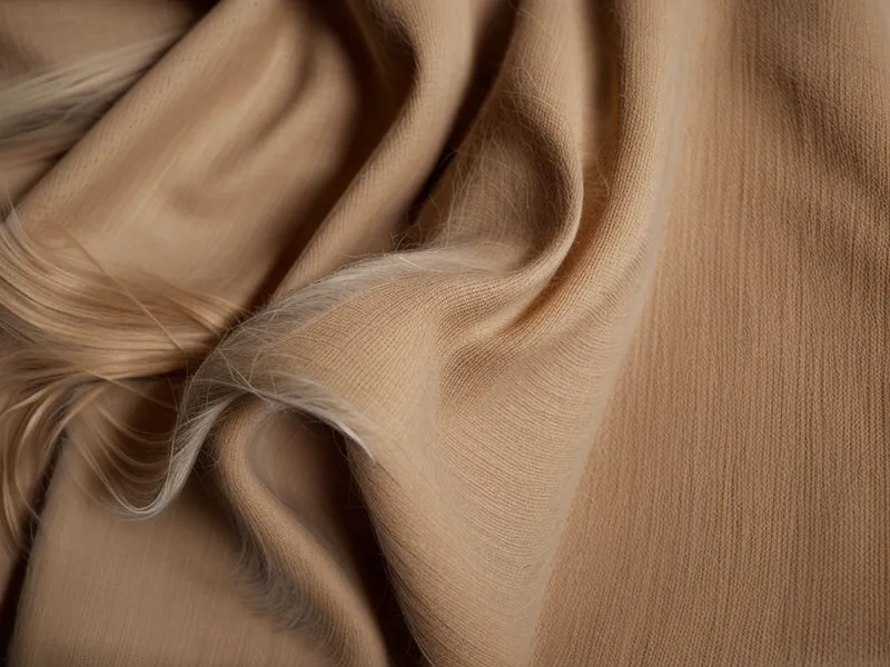 Textura de la entretela de pelo de camello, una de las entretelas naturales para sastrería