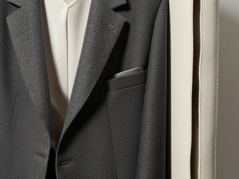 Capas internas de un blazer — hombrera, cinta de refuerzo y costuras escalonadas de sastrería femenina